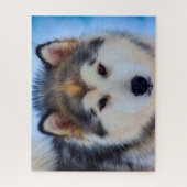 Alaskan Husky Hund. Puzzle (Vertikal)