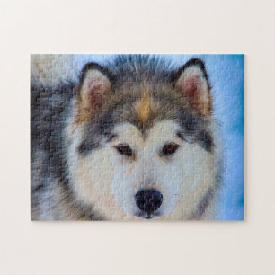 Alaskan Husky Hund. Puzzle