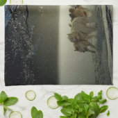 Alaskan Husky Hund Schlittenrennen Küchentuch (Gefaltet)