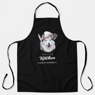 Alaskan husky King of the Kitchen Cooking Dog Koch Schürze