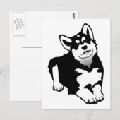 Alaskan Husky Postkarte (Vorne/Hinten)