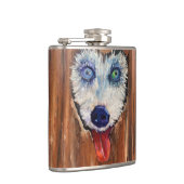 Alaskan Husky Sleddog Flask Flachmann (Rechts)