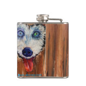 Alaskan Husky Sleddog Flask Flachmann (Rückseite)