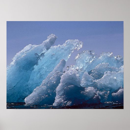 Alaskan Ice Berg Malerei Poster (Vorne)