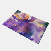 Alaskan Iridescent Iris Door Mat Fußmatte (Schrägansicht)