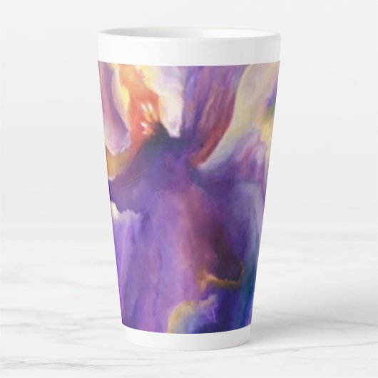 Alaskan Iridescent Iris Latte Tasse (Vorderseite)