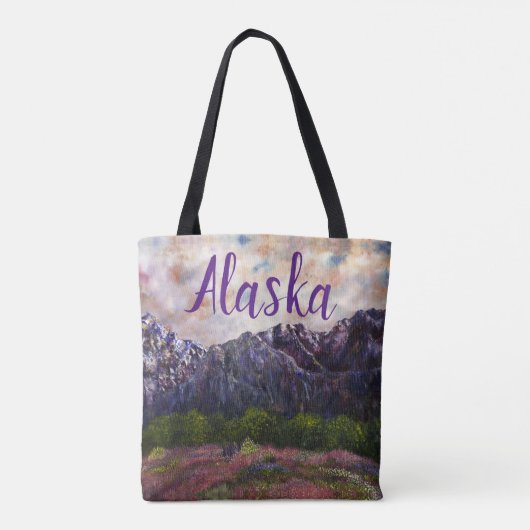 Alaskan Jons Summit & Fireweed Tote Bag w_ALASKA Tasche (Rückseite)