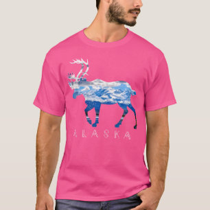 Alaskan Karibik mit Schneebergszene Tourist O T-Shirt