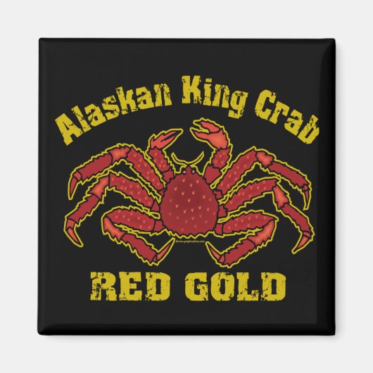 ALASKAN KING CRAB RED GOLD MAGNET (Vorne)