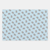 Alaskan Klee Kai AKK Husky Malerei Niedlicher Dog  Geschenkpapier Set (Vorderseite)