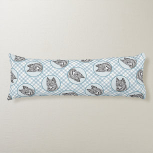 Alaskan Klee Kai AKK Husky Malerei Niedlicher Dog  Seitenschläferkissen