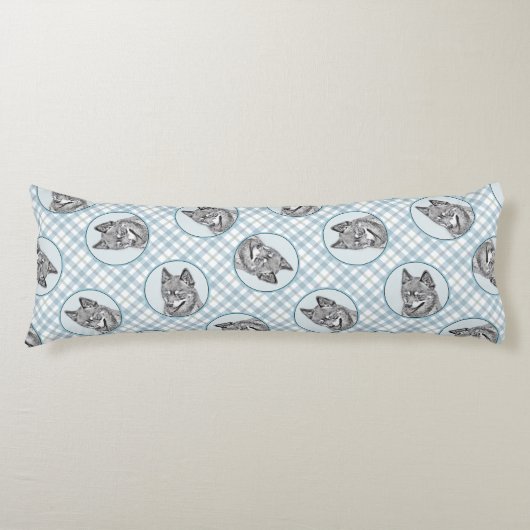 Alaskan Klee Kai AKK Husky Malerei Niedlicher Dog Seitenschläferkissen (Vorderseite)