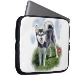 Alaskan Klee Kai Art Laptopschutzhülle (Vorne Rechts)