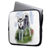 Alaskan Klee Kai Art Laptopschutzhülle (Vorderseite Links)
