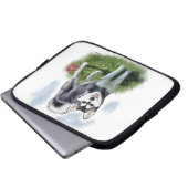 Alaskan Klee Kai Art Laptopschutzhülle (Vorne Knopf)