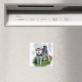 Alaskan Klee Kai Art Magnet (In Situ (Geschirrspüler))