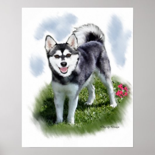 Alaskan Klee Kai Art Poster (Vorne)