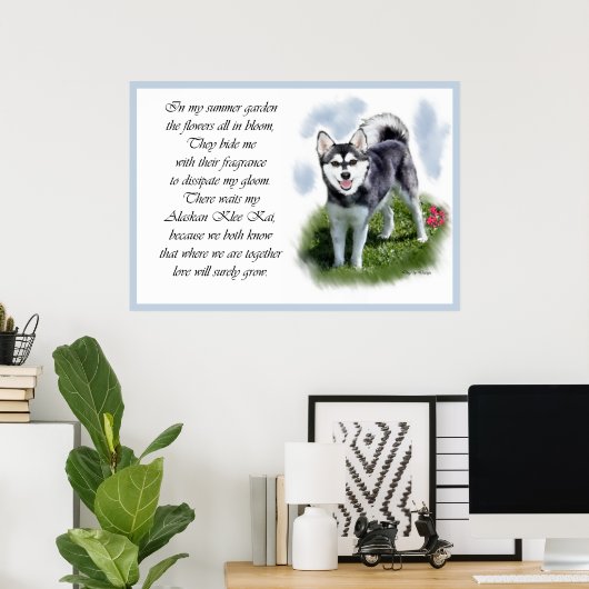 Alaskan Klee Kai Art Poster (Heimbüro)