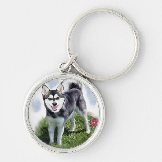 Alaskan Klee Kai Art Schlüsselanhänger (Vorne)