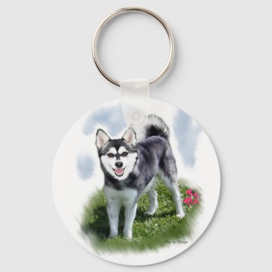 Alaskan Klee Kai Art Schlüsselanhänger (Vorderseite)