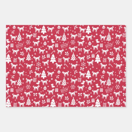 Alaskan Klee Kai Christmas Geschenkpapier Set (Vorderseite)