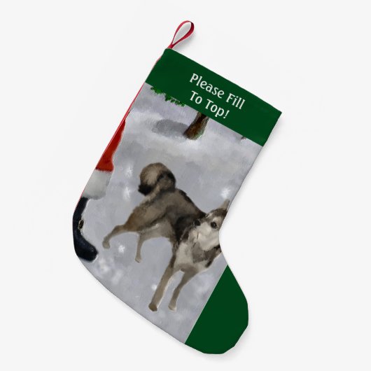 Alaskan Klee Kai Christmas Kleiner Weihnachtsstrumpf (Vorderansicht (hängend))