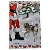 Alaskan Klee Kai Christmas Mittlere Geschenktüte (Vorderseite)