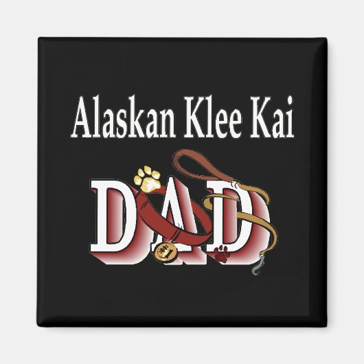 alaskan klee kai dad Magnet (Vorne)