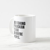 Alaskan Klee Kai Dog Eigentümer Funny Fishing Love Kaffeetasse (Vorderseite Links)