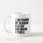 Alaskan Klee Kai Dog Eigentümer Funny Fishing Love Kaffeetasse (Links)