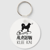 Alaskan Klee Kai Dog Lover Paw Schlüsselanhänger (Vorderseite)