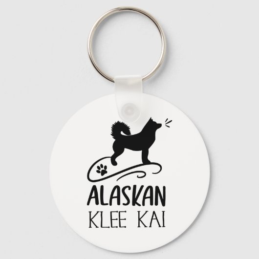 Alaskan Klee Kai Dog Lover Paw Schlüsselanhänger (Vorderseite)