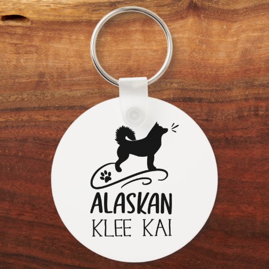 Alaskan Klee Kai Dog Lover Paw Schlüsselanhänger (Vorderseite)