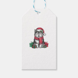 Alaskan Klee Kai Dog Weihnachtsfeiertage Party Hol Geschenkanhänger