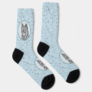Alaskan Klee Kai Malerei - Süße originelle Hundeku Socken