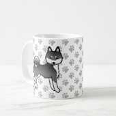 Alaskan Klee Kai, Niedlicher Hund und Pfoten Kaffeetasse (Vorderseite Links)
