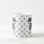 Alaskan Klee Kai, Niedlicher Hund und Pfoten Kaffeetasse (Mittel)
