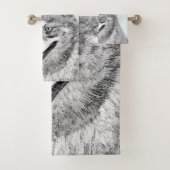 Alaskan Klee Kai Painting - Niedliche Original Dog Badhandtuch Set (Insitu)