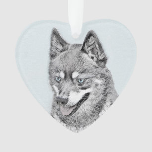 Alaskan Klee Kai Painting - Niedliche Original Dog Ornament