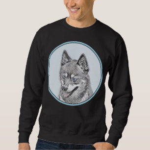 Alaskan Klee Kai Painting - Niedliche Original Dog Sweatshirt