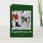 Alaskan Klee Kai Weihnachtsgeschenken Feiertagskarte (Rückseite)
