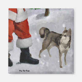 Alaskan Klee Kai Weihnachtsgeschenken Magnet