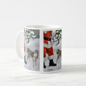 Alaskan Klee Kai Weihnachtsgeschenken Mattglas Bierglas (Vorderseite Links)