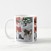 Alaskan Klee Kai Weihnachtsgeschenken Mattglas Bierglas (Links)
