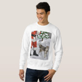 Alaskan Klee Kai Weihnachtsgeschenken Sweatshirt (Vorne ganz)