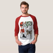 Alaskan Klee Kai Weihnachtsgeschenken T-Shirt (Vorne ganz)