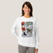 Alaskan Klee Kai Weihnachtsgeschenken T-Shirt (Vorne ganz)