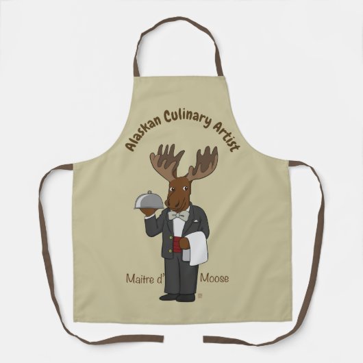 Alaskan Kulinarische Künstler Maitre d'Moose Schür Schürze (Vorderseite)