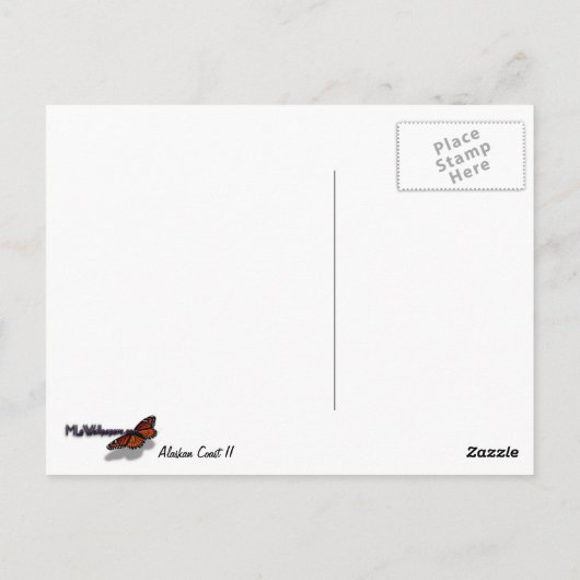 Alaskan Küste II Schöne Naturfotografie Postkarte (Rückseite)