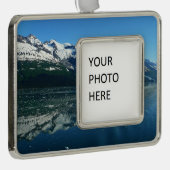 Alaskan Küste Schöne Naturfotografie Rahmen-Ornament Silber (Rechts)